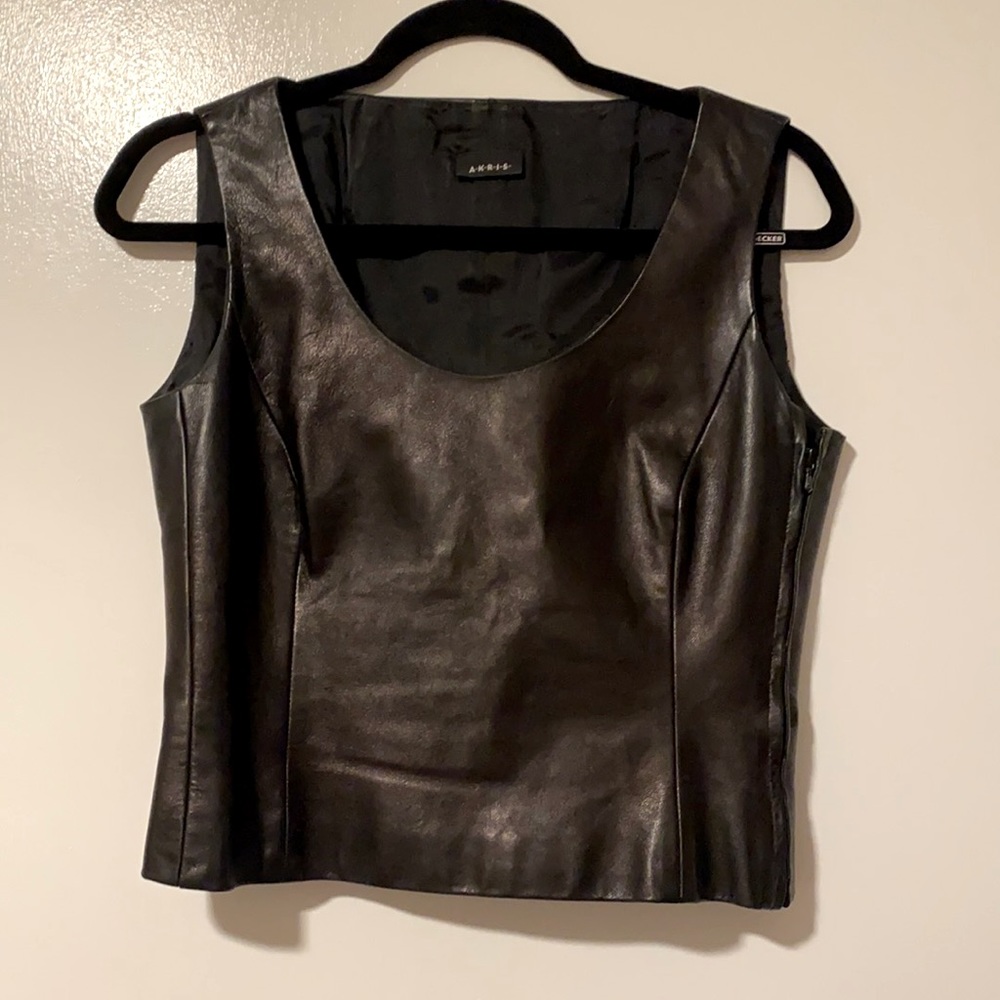 Akris Leather Top